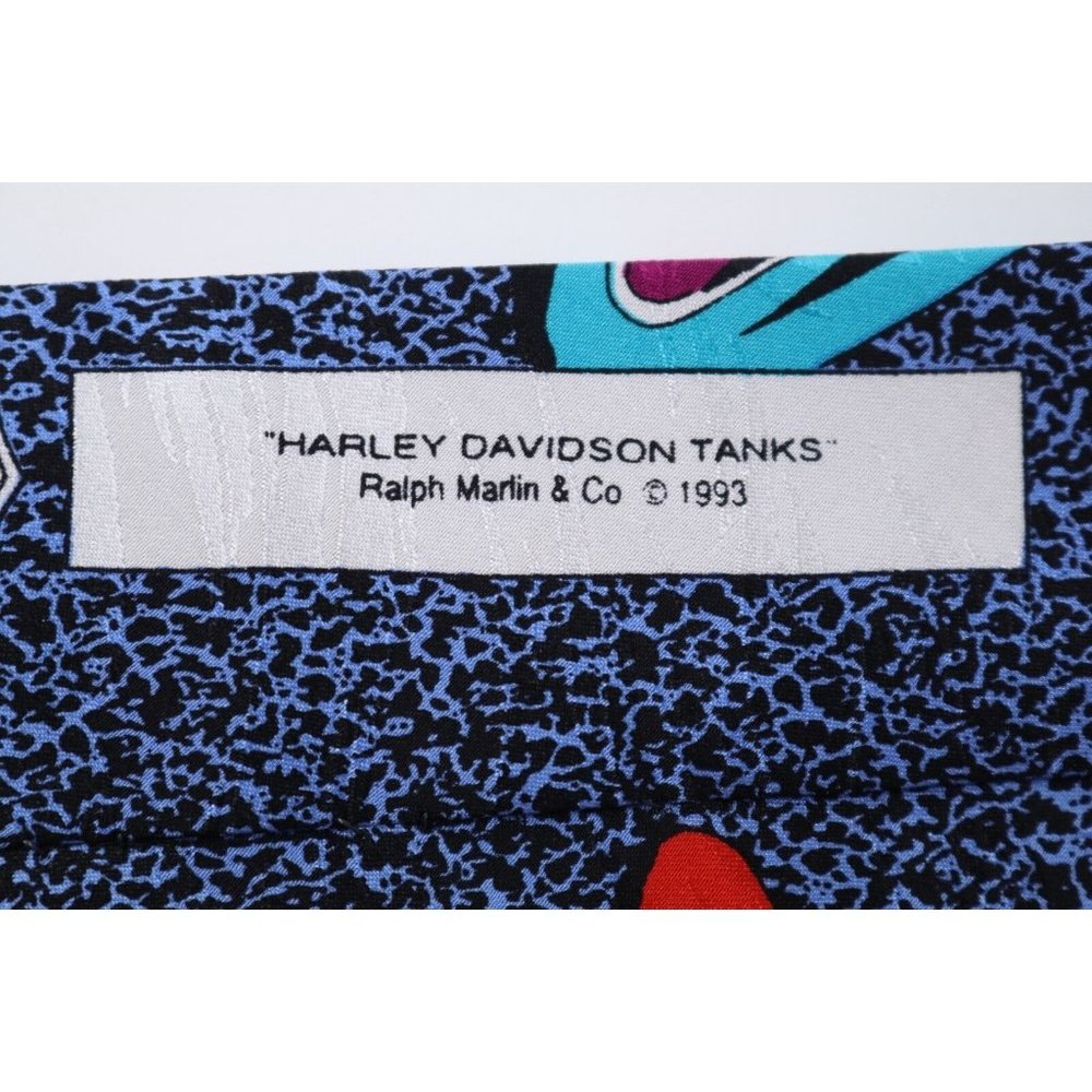Harley Davidson Motorcycle 100% Silk Necktie RM Style Bike Graphic Cycle VTG Tie - Picture 6 of 11